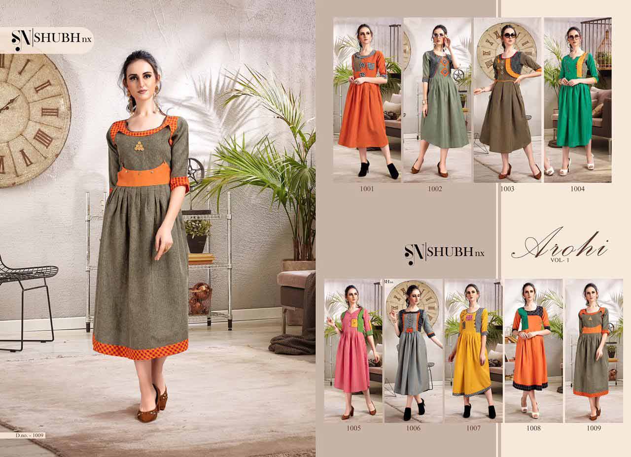 Shubh Nx Aarohi Vol 1 Cotton Thread Work Kurti Shubh Nx Aarohi Vol 1 Cotton Thread Work Kurti
